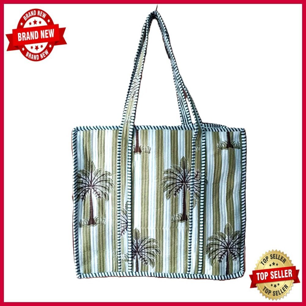 Large Cotton Tote Bag, Lightweight 18x16 Shoulder Bag for Travel Shopping